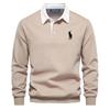 Ralph Lauren Herren Polo-Shirt mit Pony-Stickerei aus reiner Baumwolle, langärmelig, für Herbst und Winter