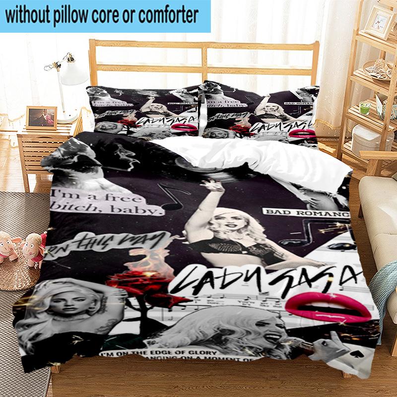 3PCS pop Lady music 3pcs Bedding,Including 3PCS Duvet Cover And 2pcs Pillowcases Perfect for Christmas,Ideal for Bedroom, Dormitory
