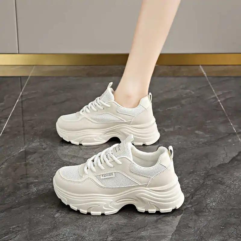 Fashion Key Height Appearance Increases Loafers Women Luxury Flats Tennis Sneakers For Women Designer Luxury Women's Shoes Sport