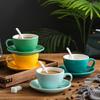 300ml Großes Keramik Cappuccino & Latte Kaffeetassenset - Eierblumen-Design