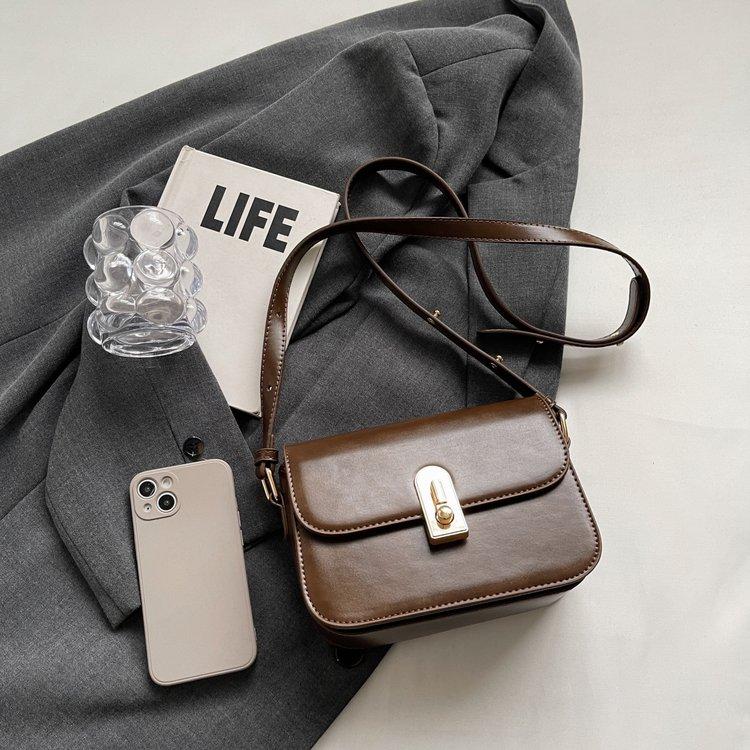 Geantă pătrată mică, din piele moale, cu mâna orei, pentru femei, 2024, nouă geantă de umăr, versatilă, de înaltă calitate