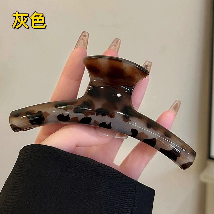 Vintage Leopard Print Hair Claw Clip Large Rectangular Secure Hold Hair Clip for Updos Elegant Hair Accessories Women Headwear