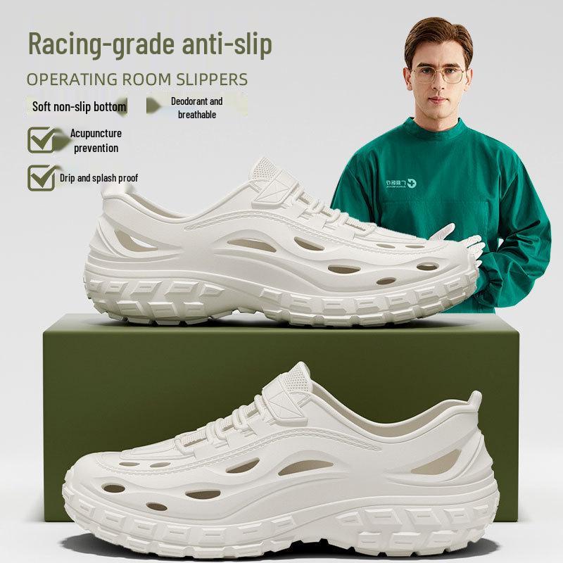 2025 Men's & Women's Non-Slip, Anti-Odor Hole Shoes - Closed-Toe Soft Sole Dual-Use Beach Sandals