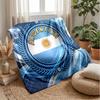 Argentina Football Printed Flannel Blanket Skin Friendly Warm Decorative Throw for Indoor Couch Bed Daily Use
