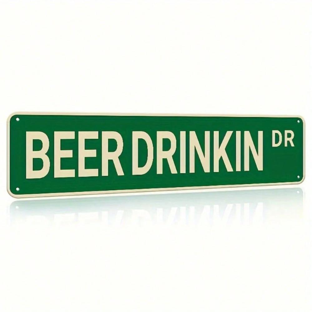 Vintage Metal Beer Wall Sign Retro Bar Decor