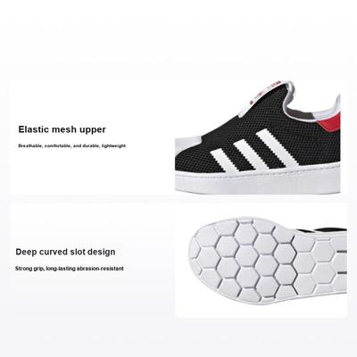 Tênis Superstar 360 C Preto Vermelho Vivo Infantil Preto Coreano Branco Nuvem GZ5033