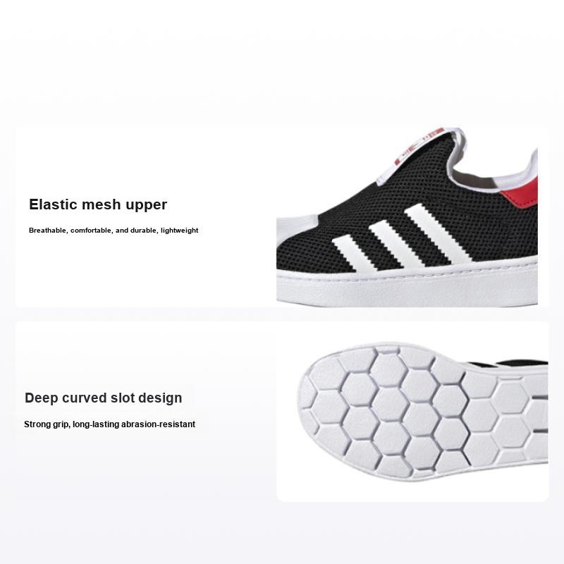 Детские кроссовки adidas Superstar 360 C Black Vivid Red Core-Black Cloud-White GZ5033 30½