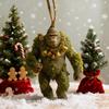 Sasquatch Weihnachtsschmuck 2D Flacher Acryl Anhänger Weihnachtsbaum Dekoration Festliches Geschenk für Surf-Liebhaber