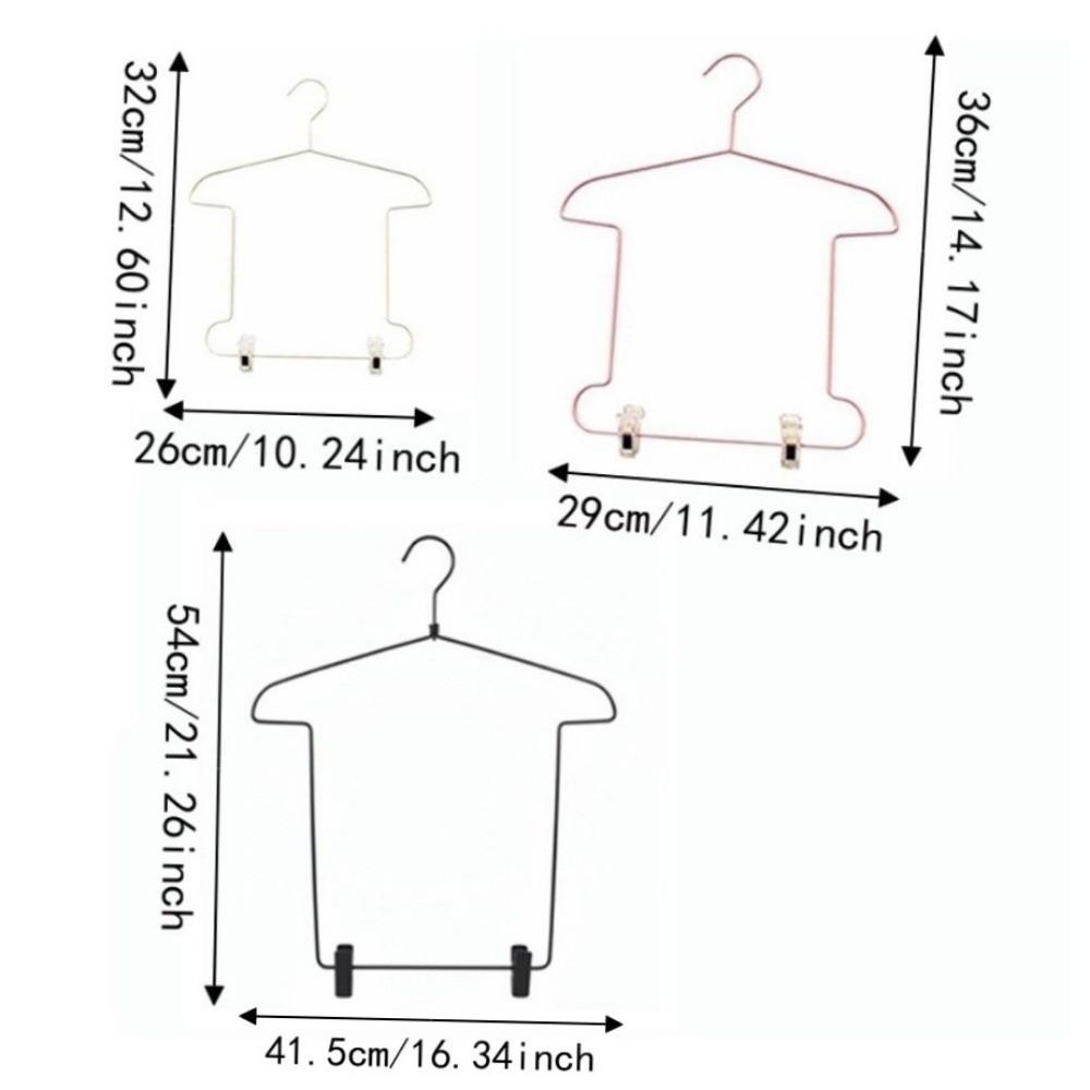 2Pcs with Pant Clips Clothes Display Hanger 2 In1 Mini Garments Holder Clothes Storage Rack Closet