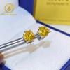 Iced Out Man 1CT 2CT 3CT Round VVS1 Moissanite Hip Hop Stud Earrings Pass Diamond Tester 925 Silver Moissanite Earrings