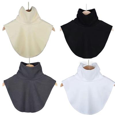 Soft High Elastic Neck Cover Ramadan Hijab Cover  Headwrap Full Fake Collar High Collars Turtleneck Scarves Wraps