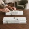 Mahjong Tile Display Trays 1/2/4Pcs Folding Double Rack 2 Player Holder Compact Table Racks for Up To 1.5 Inches Tiles Portable Game Accessory Rack