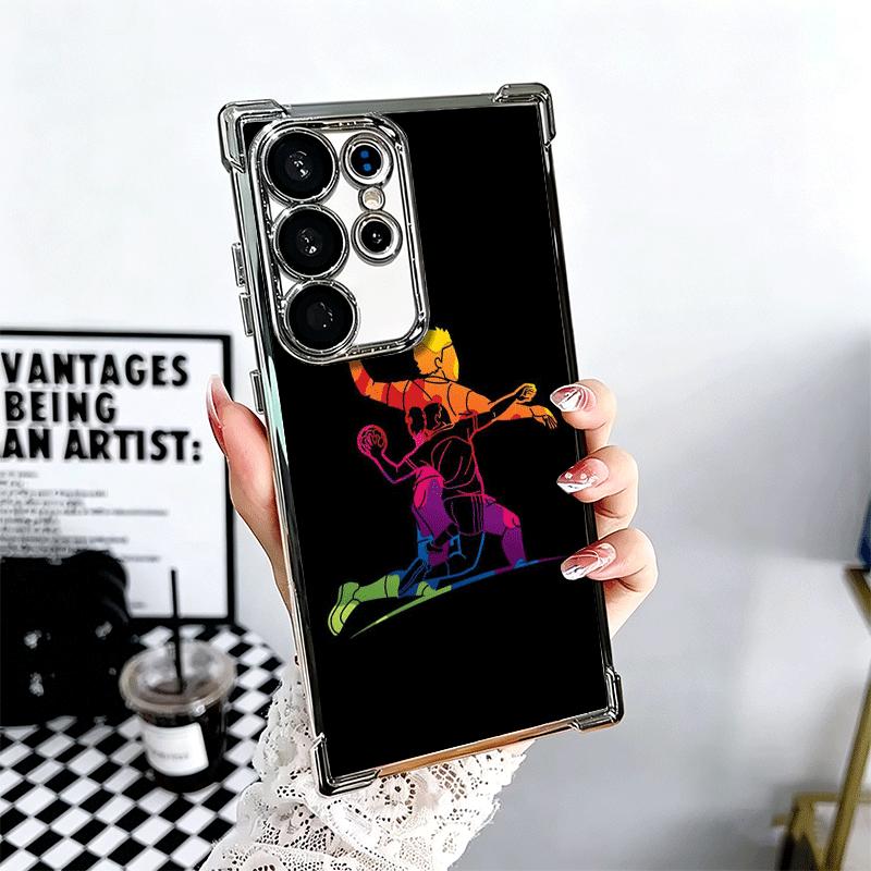 Handball Sport Beschichtet Handyhülle Für Samsung Galaxy S24 S25 FE S26 Edge S23 Ultra S22 S21 Plus S20 Anti-Fall Airbag Abdeckung