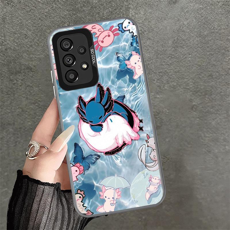 Axolotl Cartoon Süß Weiche Handyhülle für Samsung A17 A16 A15 A14 A13 A57 A56 A55 A54 A53 A37 A36 A35 A34 A33 A26 A25 A24 A23 A52