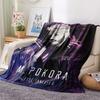 1PC M Pokora Print Flannel Blanket, High quality All Seasons, Home Decor, Warmth and Comfort, Perfect for Christmas Gifts