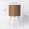Yellow Rattan Flower Stand Handcrafted And Portable Perfect For Displaying Various Plant In Any Space
