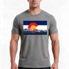 Pikes Peak Colorado Flag Tshirt Summer Casual Cotton Tee Oversized Streetwear Tops Vintage Graphic Print Unisex Unisex Unisex