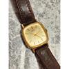 Used Working Item, SEIKO QUARTZ Ladies' Watch, Gold Dial, Vintage, Small, Leather Strap