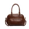 Fashion PU Zipper Solid Color Versatile Shoulder Bag  High Quality Large Capacity Crossbody Bag Soft Trendy Simple Handbag