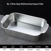 304 Stainless Steel Rectangular Baking & Serving Tray