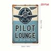 Vintage Aviation Metal Tin Sign Pilot Wall Decor Rustic Home Art 8x12 Inch