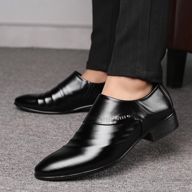 Men's Leather Shoes New Style Luxury Crocodile Pattern Men's Business Formal Shoes Casual Comfortable Social Men's Wedding Shoes