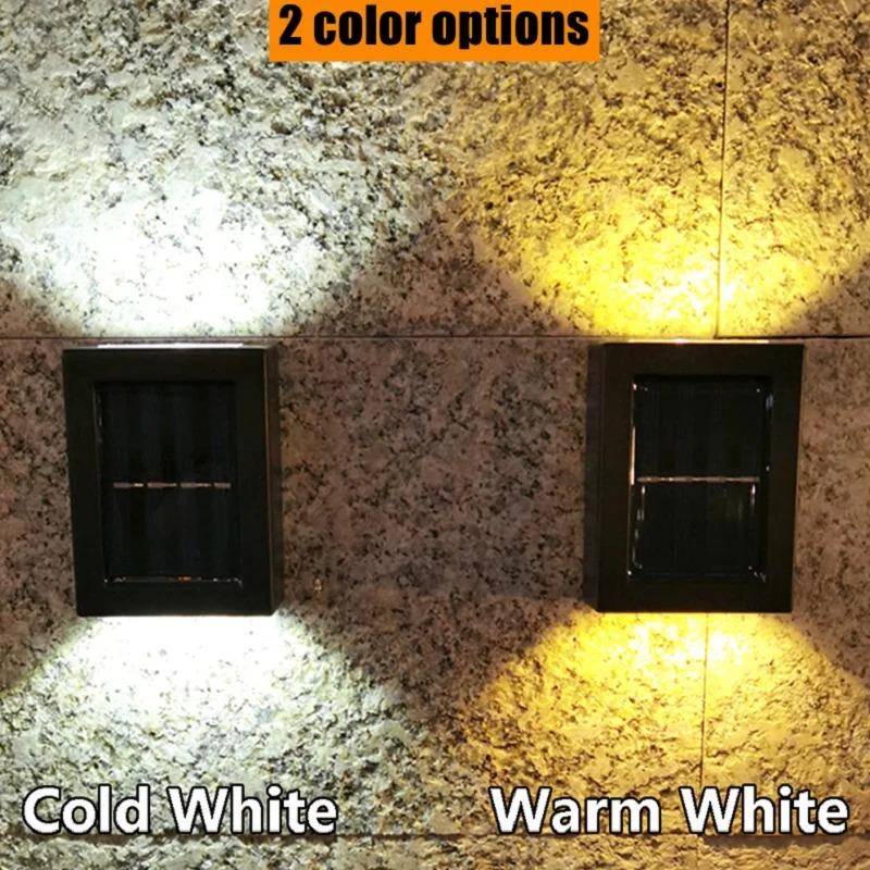 1-8PCS Smart Solar Wall Lamp Outdoor Lighting Waterproof Home Garden Decor Lamps for Balcony Courtyard Fence Sunlight Lamp Outdoor Lamp