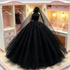 Robe de Mariée pour Poupée Jouet 1/6, Robe de Bal Formelle pour Poupée Robe du Soir avec Voile pour Collection Poupée à Articulations Sphériques Présentation et Stylisme