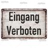 Vintage German Sign Voor Halt Metal Sign Aluminium Sign Decoration Plaque Home Wall Door Decor Bar Sign Home Plate Poster