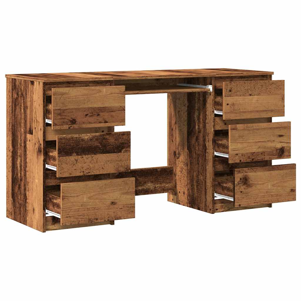 Scrivania Effetto Legno Vintage 140 x 50 x 77 cm Truciolato