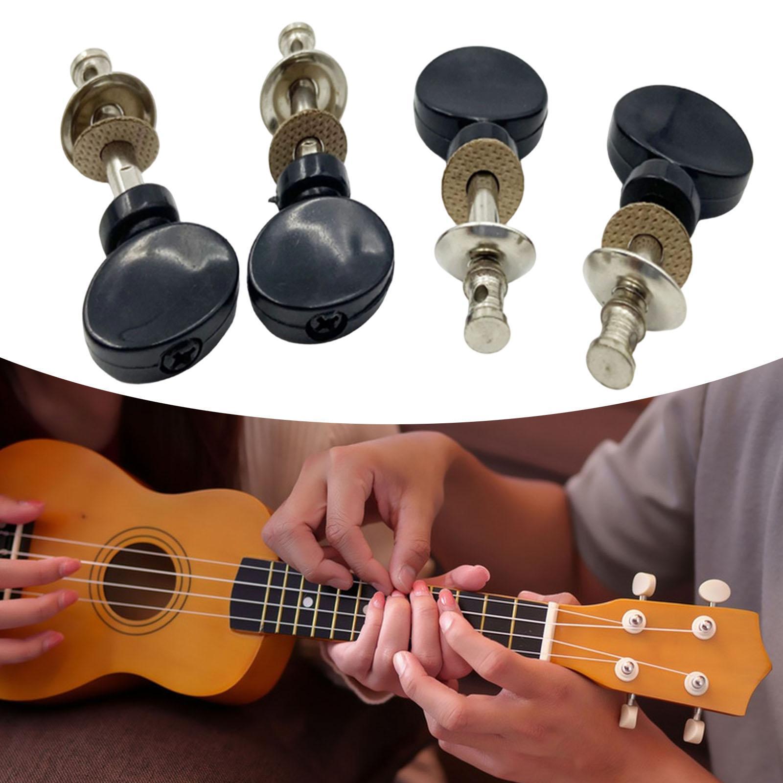 

Ukulele Accessories Tuning Pegs Closed Knob Classic Design ABS Iron Precise Adjustment Pins for Tenor Ukulele and Banjo