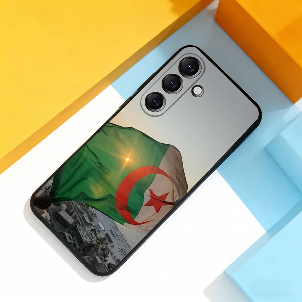 Algeria Flag Cool Phone Case For Samsung Galaxy A 73,72,51,53,52,71,22,5G,Note,J7,8,9 Soft Black Cover