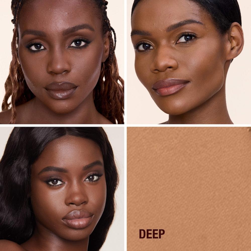 Charlotte Tilbury Airbrush Flawless Finish Nachfüllbares Puder zum Weichzeichnen und Fixieren 0,28 oz 8 g 4 Tief Tief bis Sehr Tief