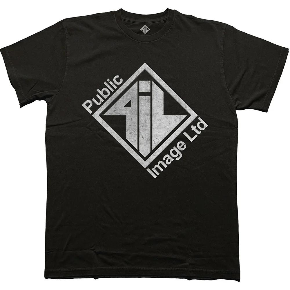 PIL (Public Image Ltd) T-Shirt: Diamond Logo & Text (Black) OFFICIAL NEW L