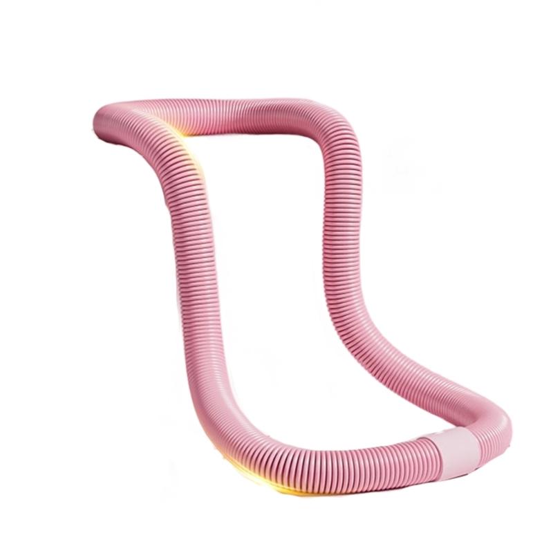 

Adjustable Soft Hoop Fitness Rings Gentle On Joints Portable Spring Mechanism For Waist Abdomen Toning рожевий