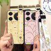 Silicone Wrist Strap Phone Case For ZTE Nubia Music Lanyard Durable Wristband Soft Case Ring Anti-knock Cartoon Cute