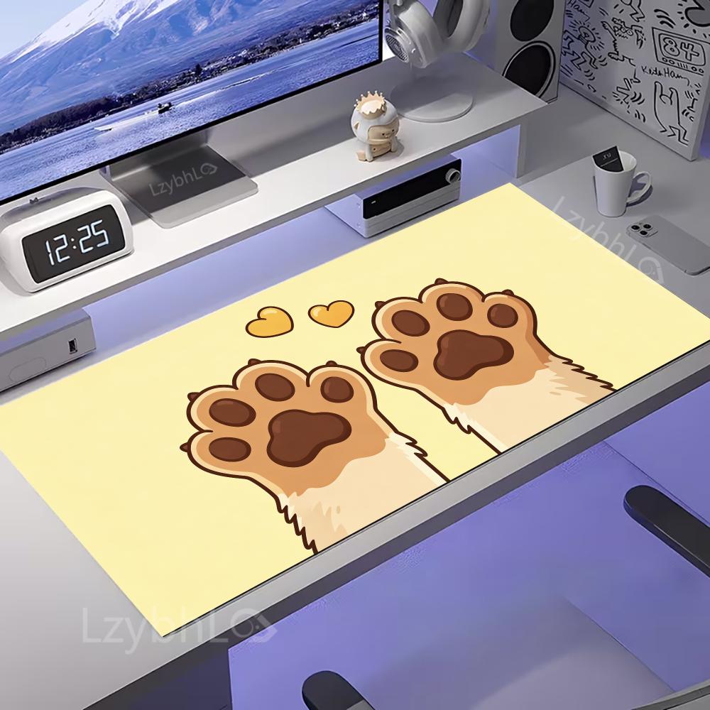 Sevimli Kedi Patileri Mouse Pad XXL Büyük Bilgisayar Ofis Oyun Masa Matları PC Oyun Lastik Kaymaz Mouse Pad'ler Dekor Uzun Masa Pedleri