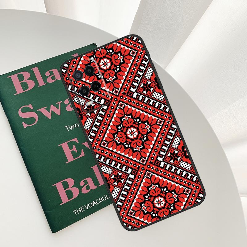Ukrainian Pattern Art Case For Oppo A54 A74 A94 A54S A57S A15 A16 A17 A52 A72 A76 A96 A58 A78 A98 A77 A5 A9 Cover
