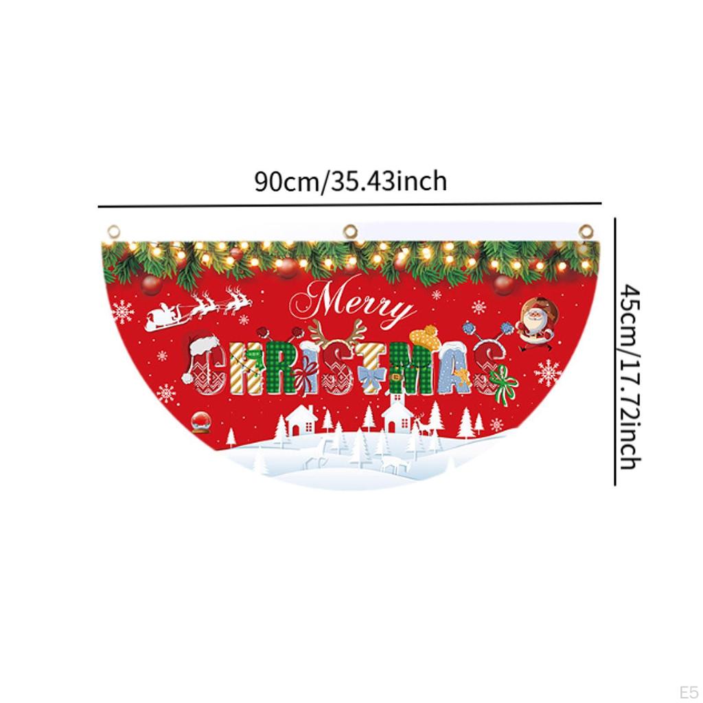 Christmas Banner Hanging Bunting for Patio Porch Outdoor Party
