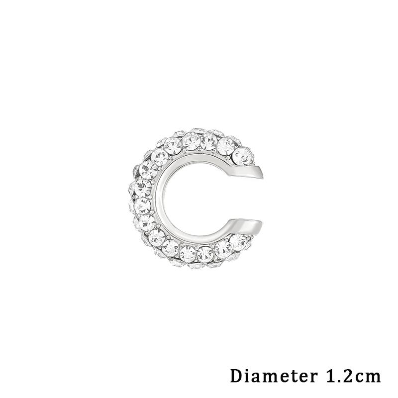 

1/4/8 шт. C-подібні круглі кліпси на хрящ для жінок, розкішні, імітація пірсингу, геометричні сережки-кафи