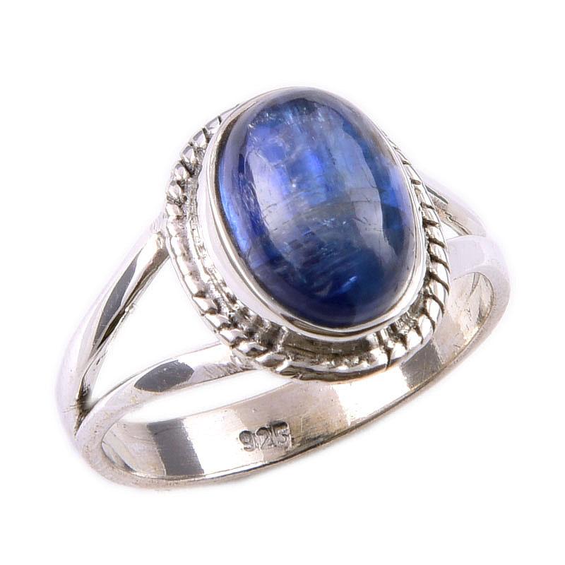Natural Kyanite Gemstone Handmade 925 Solid Sterling Silver Gift Ring S.6 z0i88