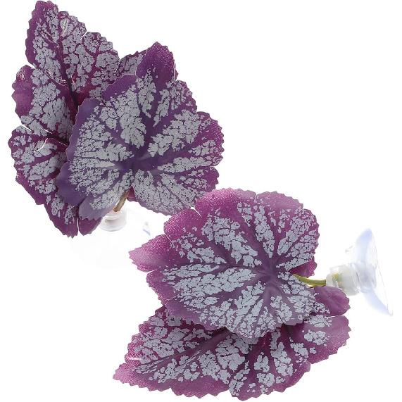 Balacoo 2 Stück Bettafisch Blatt Hängematte Polster Aquarium Tank Kunststoffpflanzen mit Saugnapf zur Simulation des Natürlichen Lebensraums Laichplatz Punktuelle Zucht