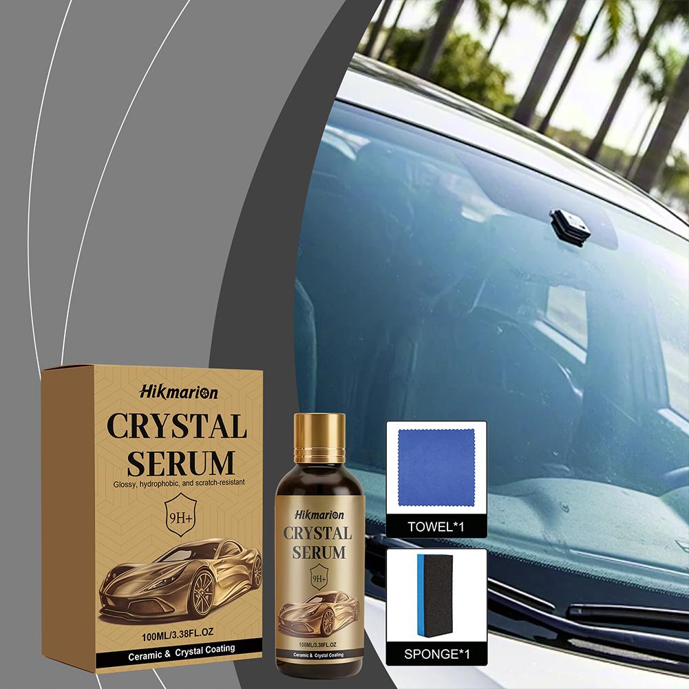 Kristall Serum Keramikbeschichtung Kit Autolackschutz Hochglanz Kratzfest Hydrophob Leicht zu Reinigen Autoaufbereitung Zubehör