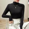 Modal High Neck Turtleneck Base Layer for Women: Elegant Long Sleeve Top for Spring, Autumn, Winter