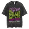 Japanese Anime Nana Osaki Print Vintage Washed Tshirt Harajuku Streetwear Graphic T-Shirt Summer Short Sleeve Cotton Tshirt