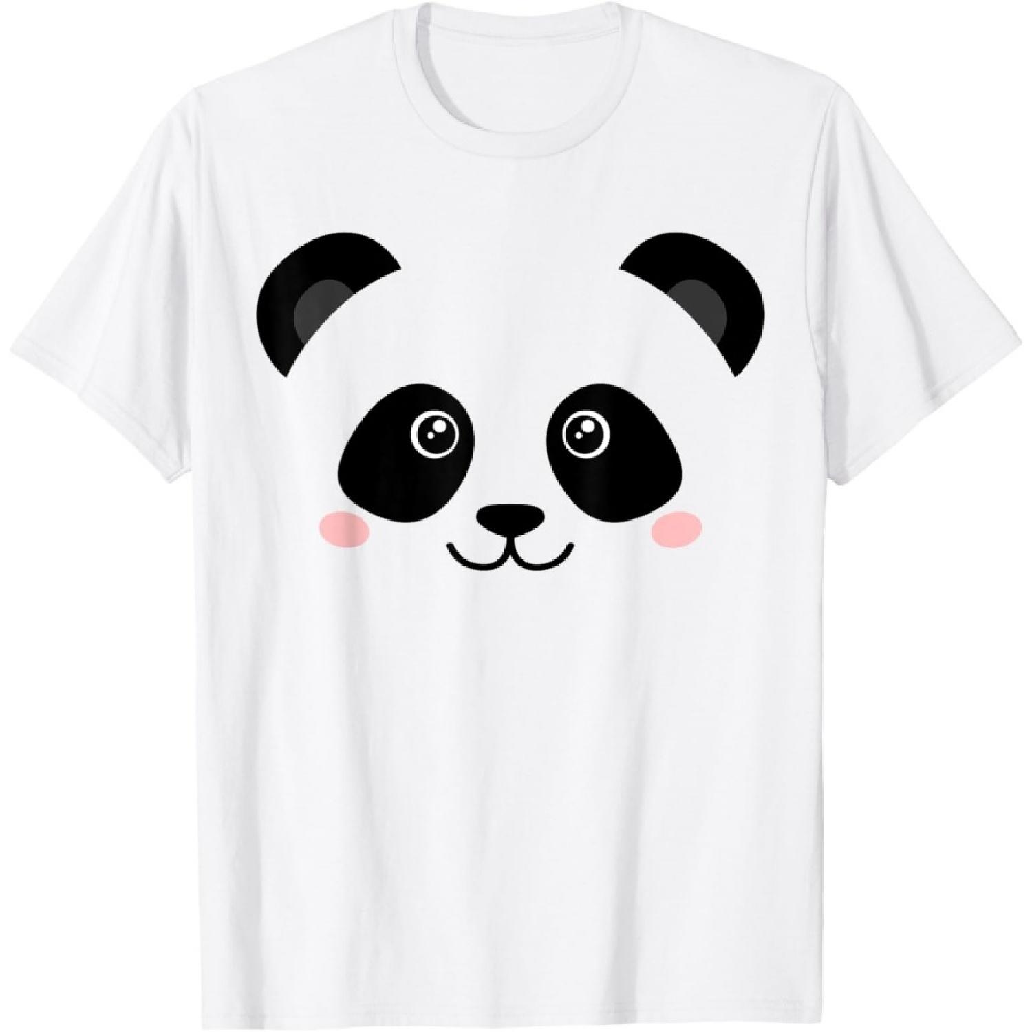 Cute Panda Face T-Shirt(1) S