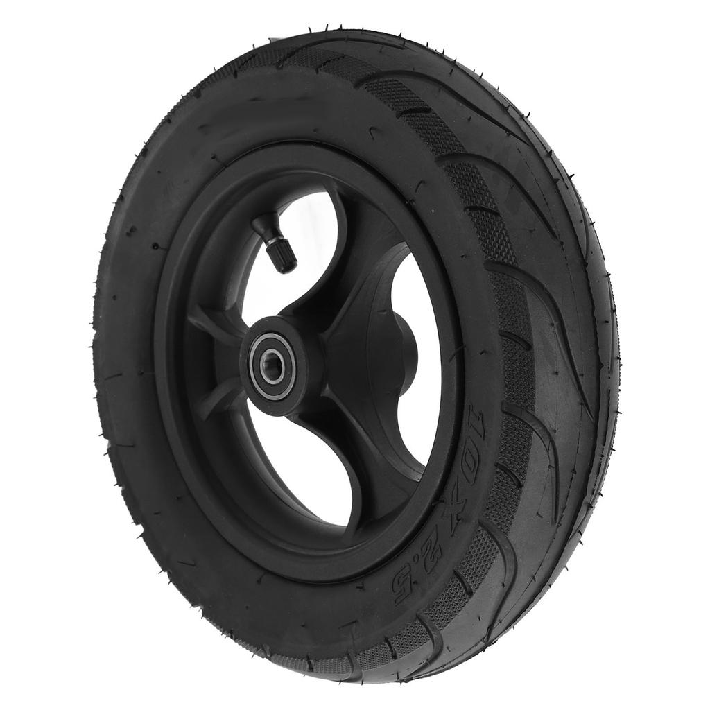 10x2.5 Electric Scooter Tire with Wheel Hub 10 Inch Rubber Shockproof Explosion Proof Electric