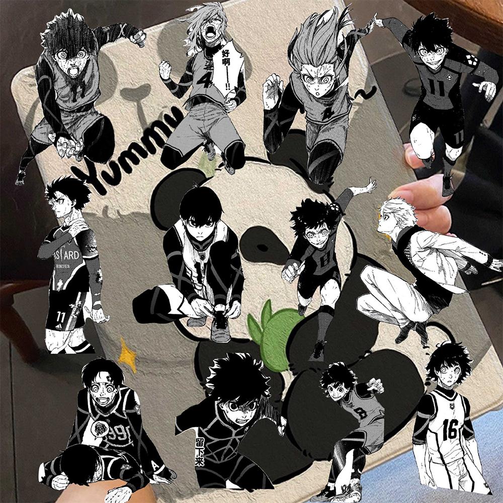10/30/70pcs Anime Blue Lock Stickers Cool Isagi Yoichi Cartoon Sticker Skateboard Notebook Phone Black White Manga Decals Decor