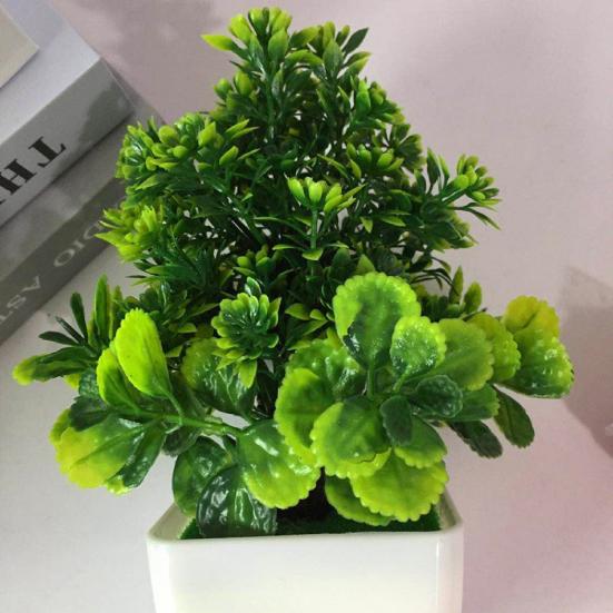 1 buc. plante artificiale din plastic inodor, rezistent la culoare, plante artificiale in ghiveci pentru decorarea casei
