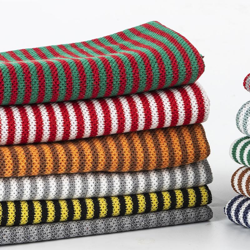 50x45cm Ribbed Striped Pure Cotton Knitted FabricFor Winter Wool Sweaters, Toy Clothes, Handmade DIY Sewing Fabric TJ20741